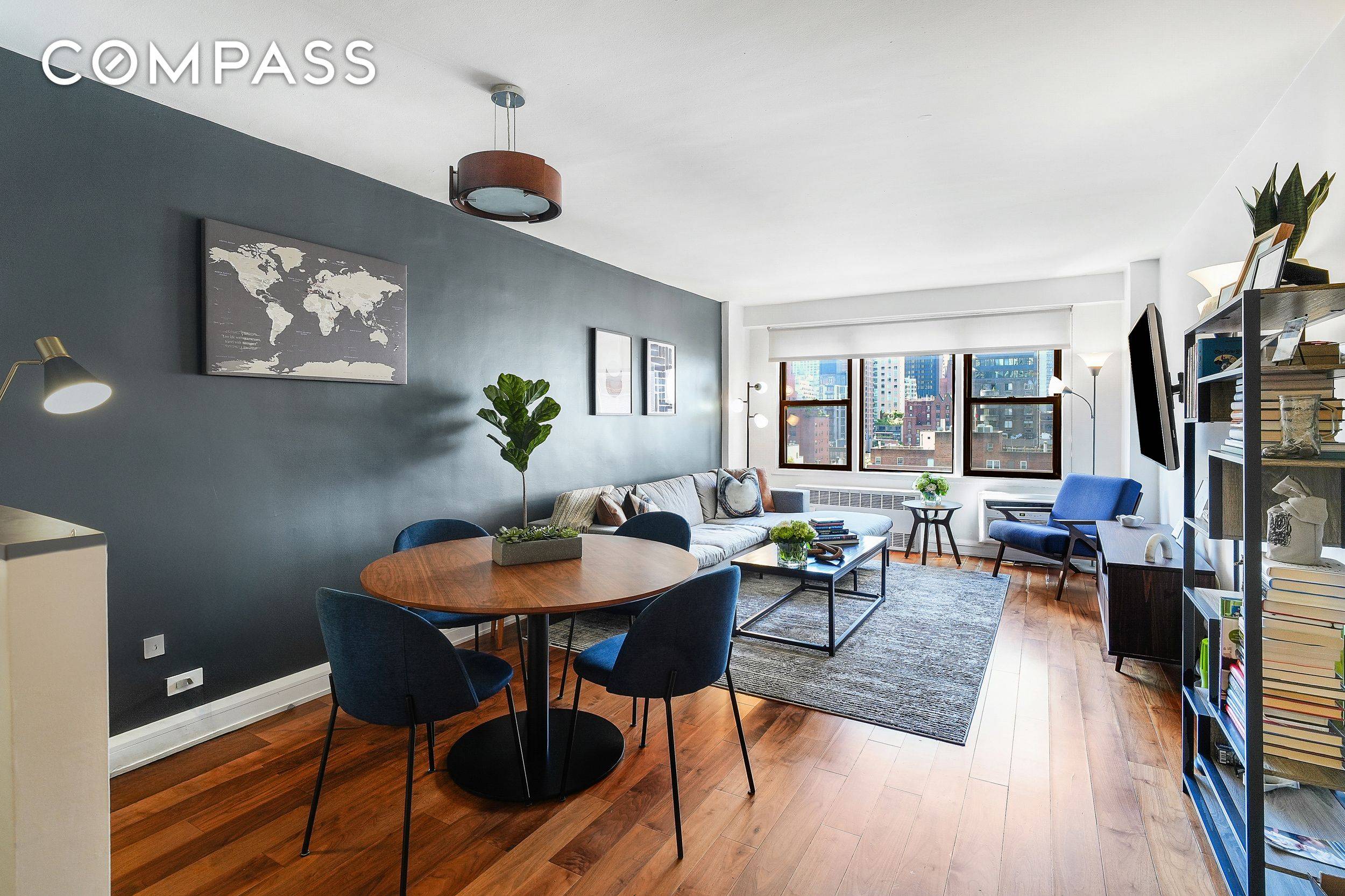 This beautifully renovated, sunny, one bedroom home has an oversized private terrace, an open renovated kitchen and a pristine bathroom.