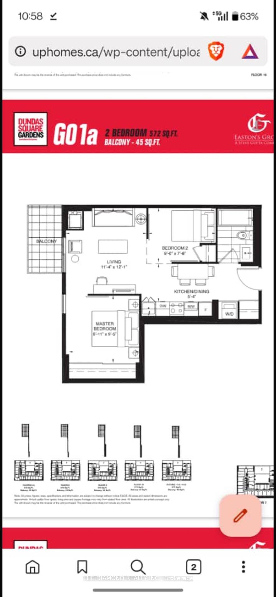 Exciting Opportunity to Own an Incredible Rare Unit In A Bustling Corner of Toronto !