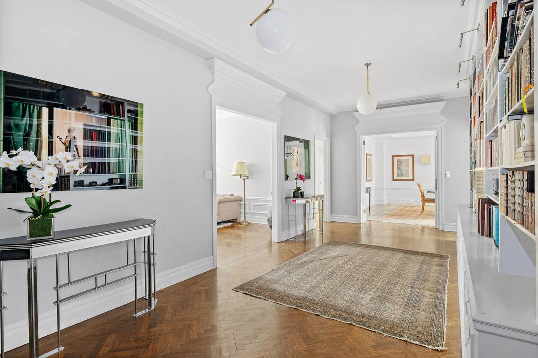 This Park Avenue 6 room co op has baronial sized rooms and is in excellent condition.