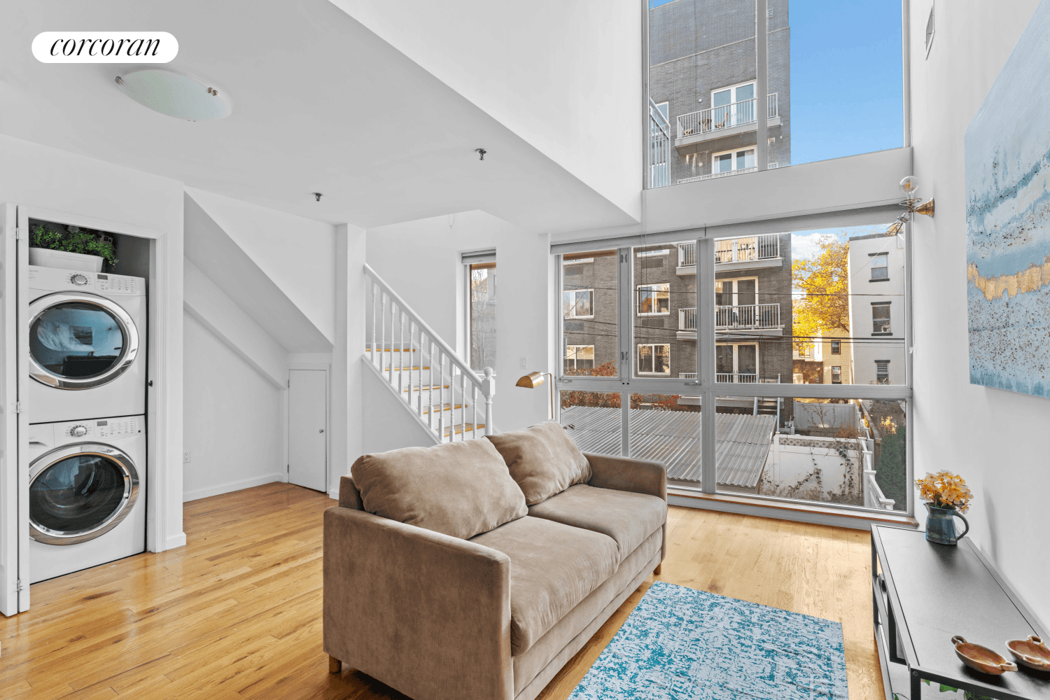 This boutique condo is a sleek, loft inspired one bedroom duplex located in the heart of Williamsburg.