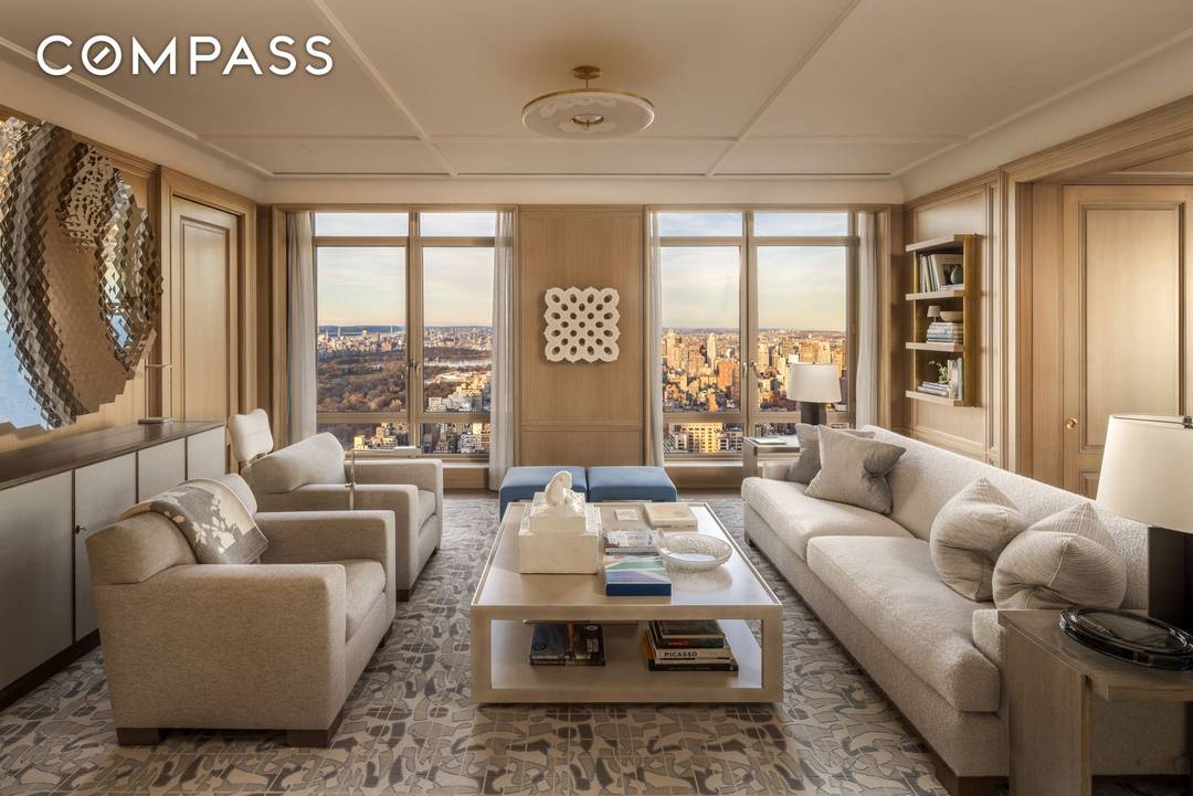 Uncompromising quality and serene vistas of Central Park and the Manhattan skyline abound in this full floor 4, 322 square foot penthouse at Robert A.