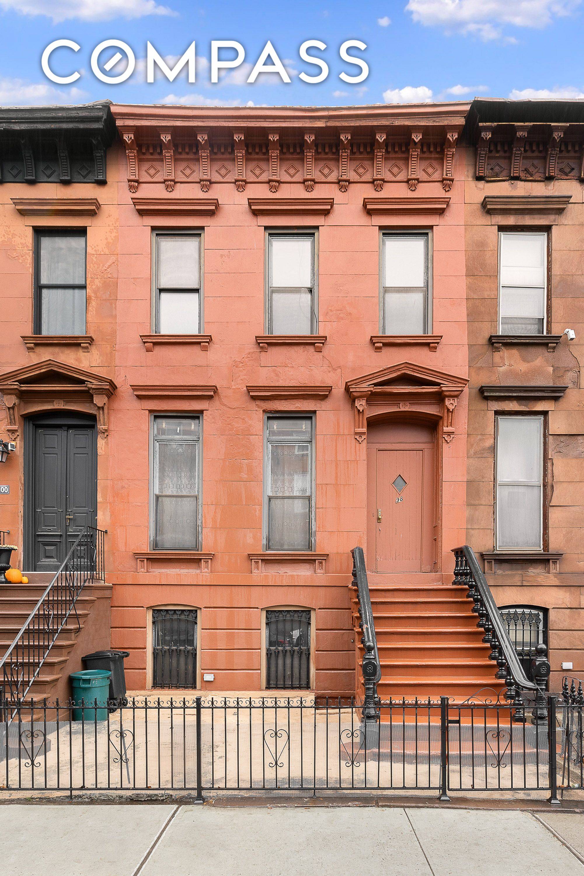 98 Albany Avenue in Brooklyn is a 3 story townhouse plus cellar with all the Victorian charm and detail of the 19th Century awaiting your renovation.