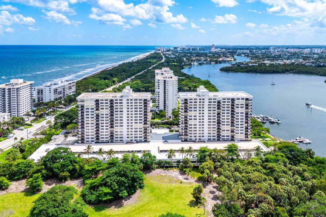 Wake up to water views in every direction in this stunning, fully furnished 2 2 beachfront residence in Boca Raton.