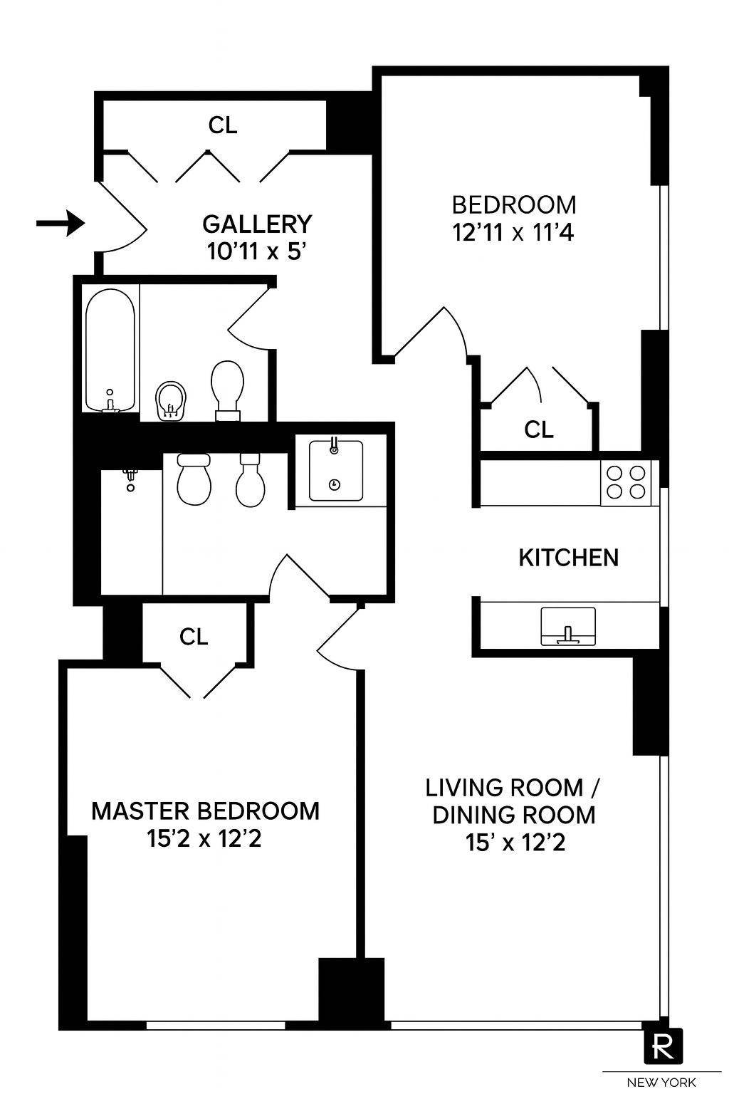 Rarely Available Two Bedroom at 425 Fifth AvenueAn exceptional opportunity to own a true two bedroom, two bath residence in one of Fifth Avenue s boutique luxury condominiums.