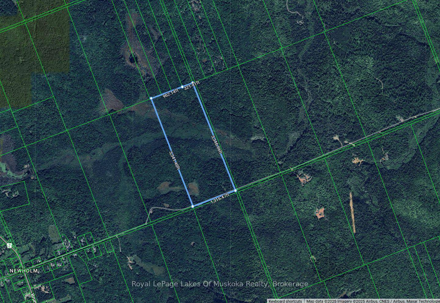 100 acre lot south of Huntsville.