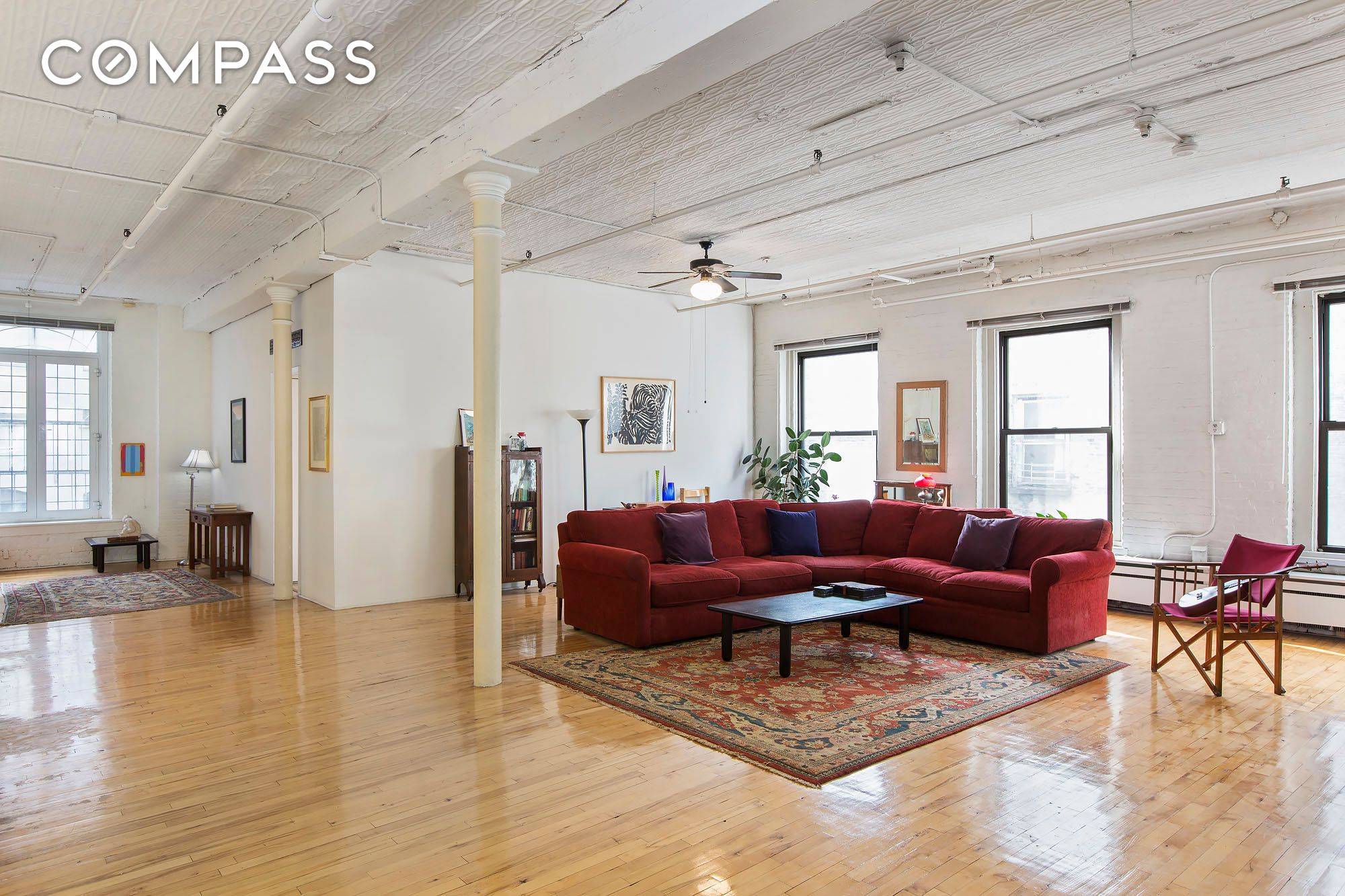 Located on Noho's most coveted blocks, this quintessential loft offers approximately 3, 200 square feet, surrounded by 15 windows graced by soaring ceilings.