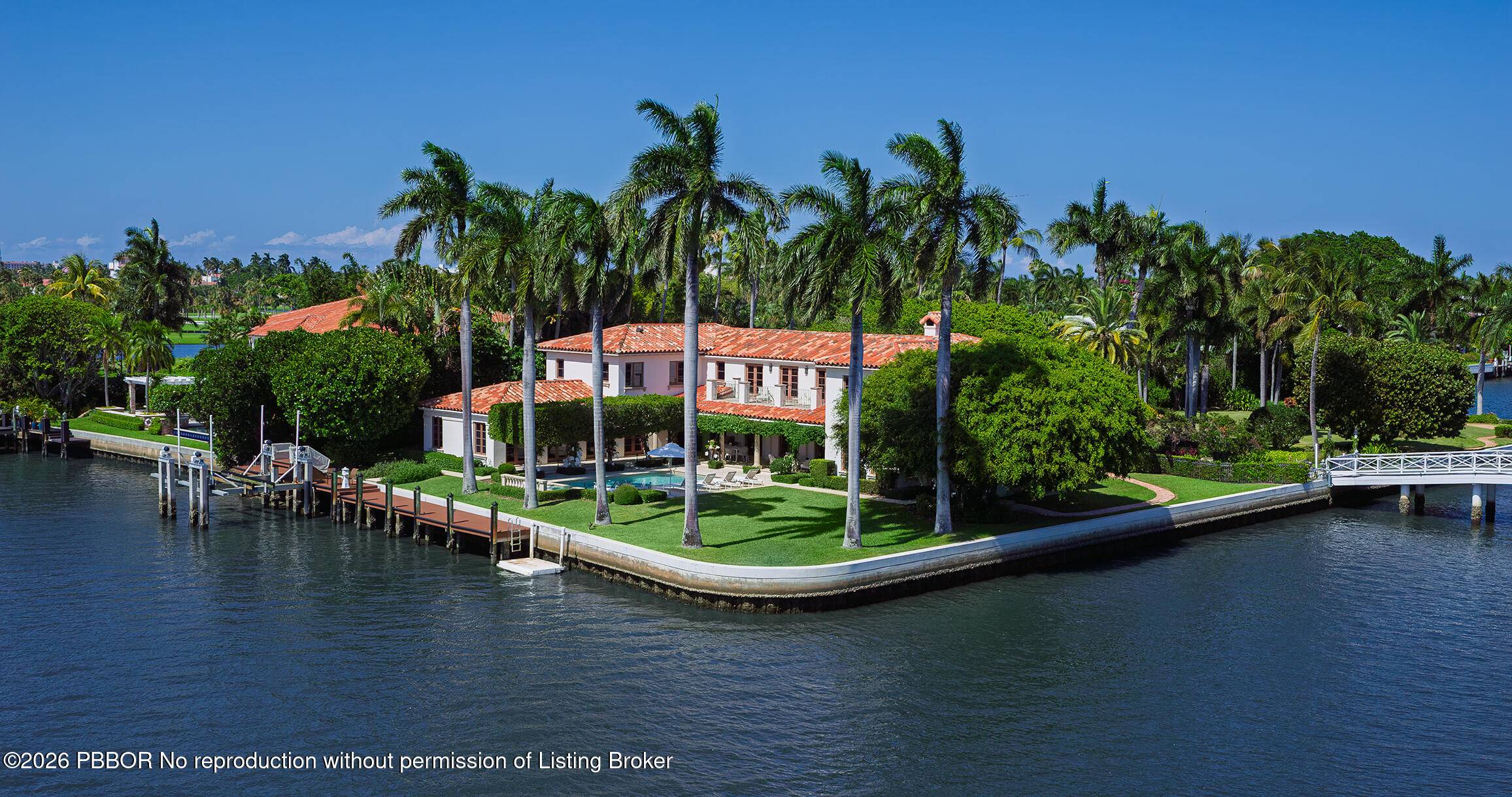 Tarpon Point, an extraordinary private waterfront estate positioned on a singular southwest corner surrounded by water on both sides amp ; discreetly nestled in Palm Beach's storied Estate Section.