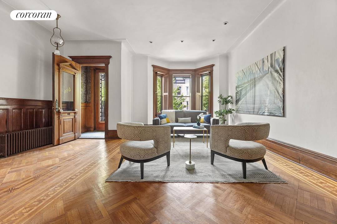 Nestled on a quiet, tree lined block in the Lefferts Manor section of vibrant Prospect Lefferts Gardens, 166 Maple Street is a classic limestone that blends rich original detail with ...