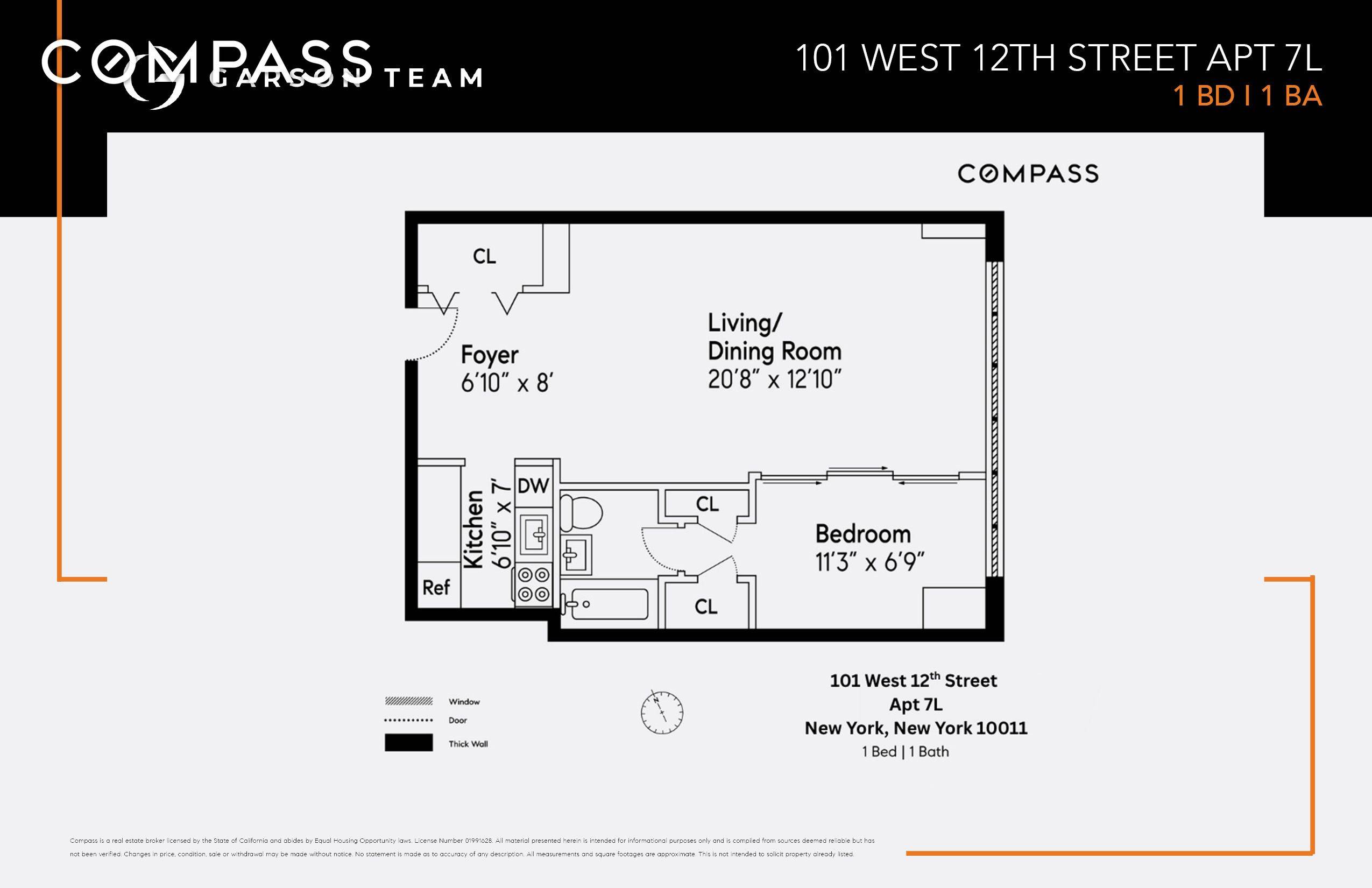 Welcome to Apartment 7L at The John Adams a spacious and light filled junior one bedroom in one of Greenwich Village s most desirable full service co ops.