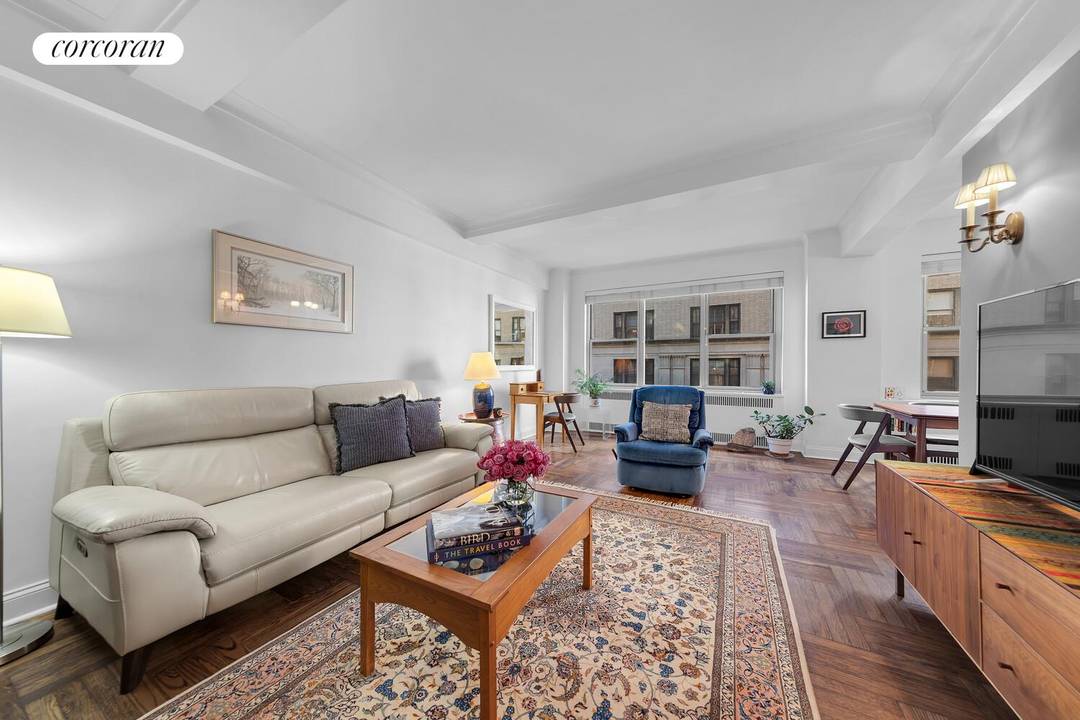 Spacious and elegantly renovated, Prewar four room residence with charming tree lined street views and low monthly maintenance.
