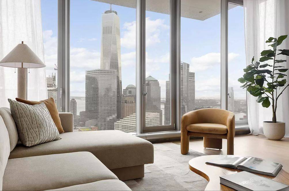 Experience contemporary TriBeCa luxury with breathtaking views of Lower Manhattan and the Hudson River in this stunning 2 bedroom, 2.