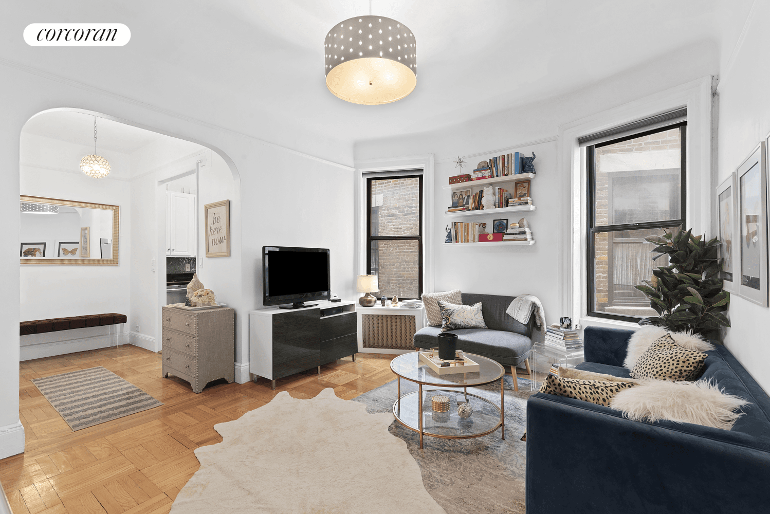 Spectacular one bedroom home in a boutique brownstone co op with a stunning planted roof deck on one of the Upper West Side's most magnificent blocks, 82nd St and Columbus.