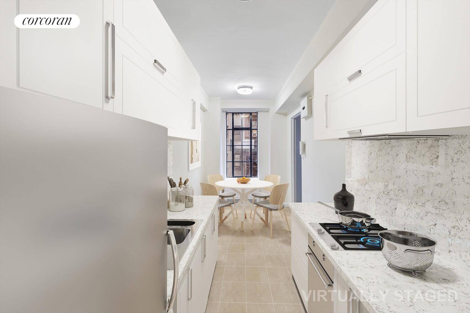 Welcome to Apartment 2D at 353 West 56th Street, an elegant sponsor offering at the renowned Parc Vendôme Condominium.