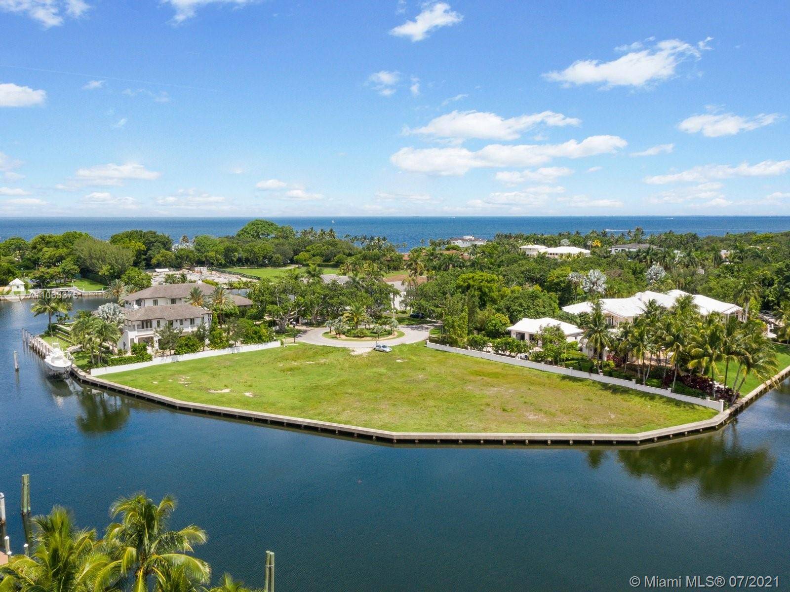World renowned Gables Estates 1 acre, prime waterfront lot now available for building your dream home.