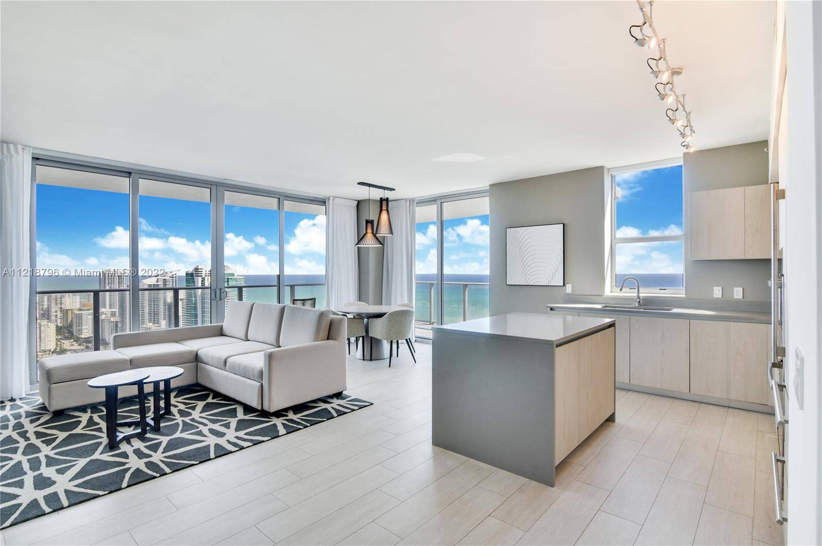 Beach Inspired Interiors Luxury high rise turnkey unit with a new concept of condo hotel 2BR 2BTH upscale furnished with large terrace overlooking the ocean, intercostal in a total of ...