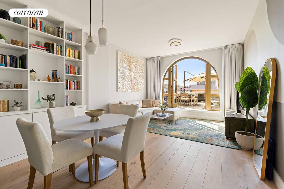 Welcome to Penthouse 7B at 229 9th Street a rare offering where refined design meets extraordinary outdoor living in the heart of Brooklyn.