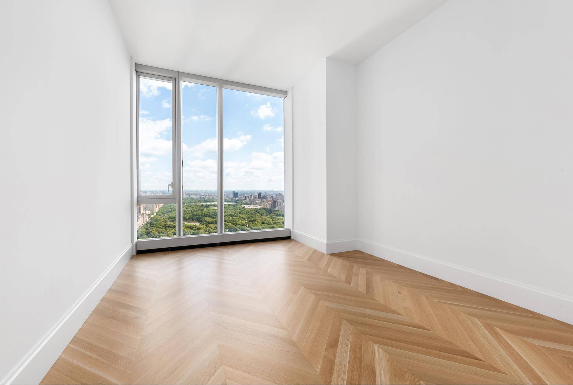 Live on top of the world in this two bedroom, two and one half bathroom residence offering spectacular direct Central Park vista views from every room.