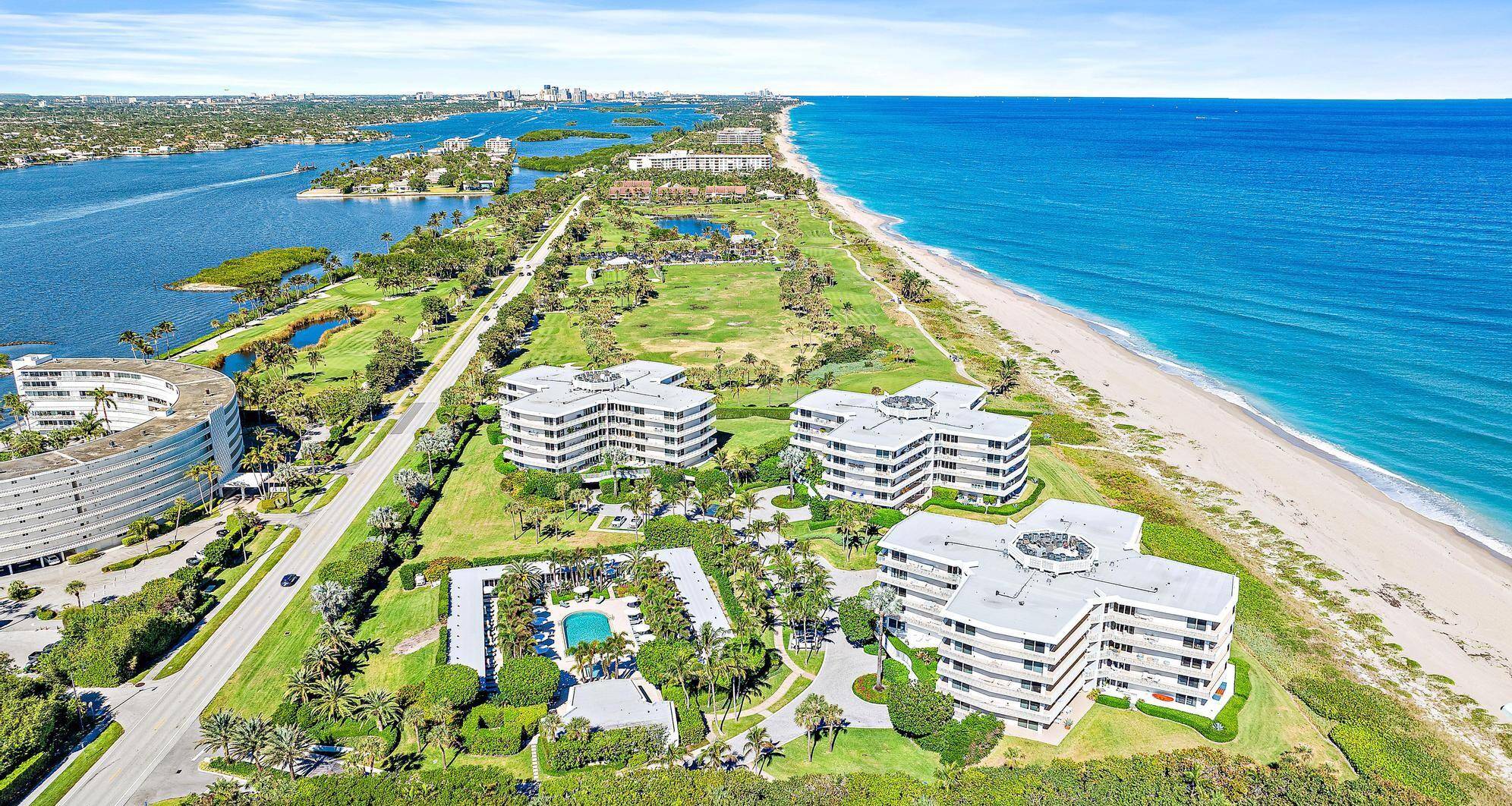 Experience unparalleled luxury in this totally ''gut'' renovated 3 bedroom, 3 bathroom residence with ocean to lake views, offering total privacy with no neighboring units in view.