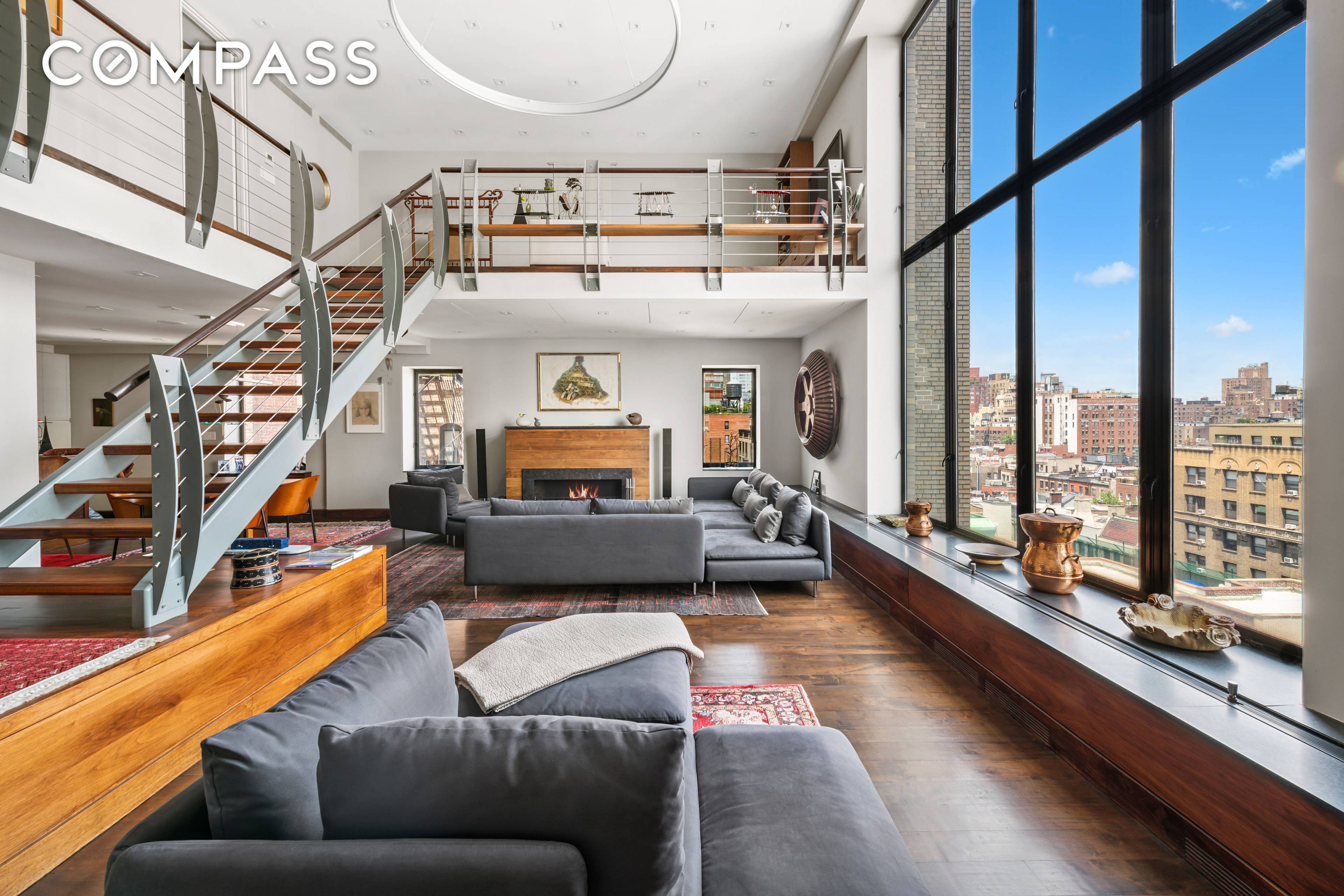 This dramatic contemporary design atelier at the Hotel des Artistes has it all.