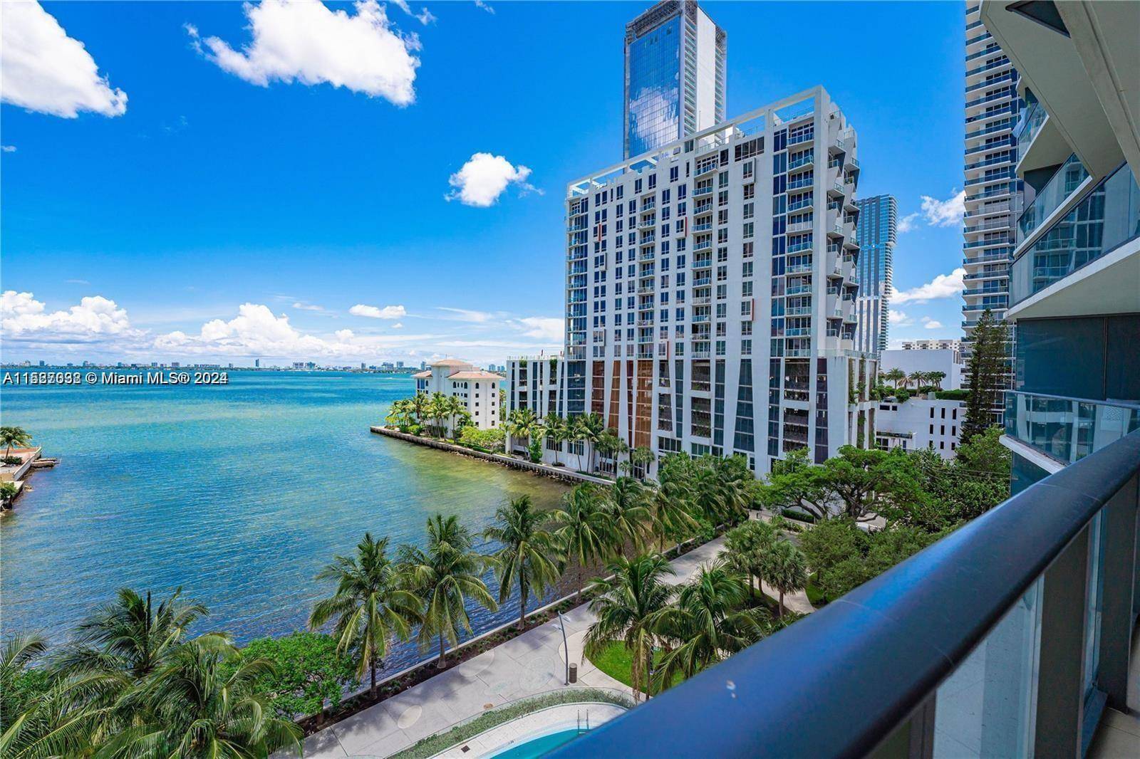 Best Price in the Building and beautifully furnished turn key residence 602 in a modern building with unobstructed water views.