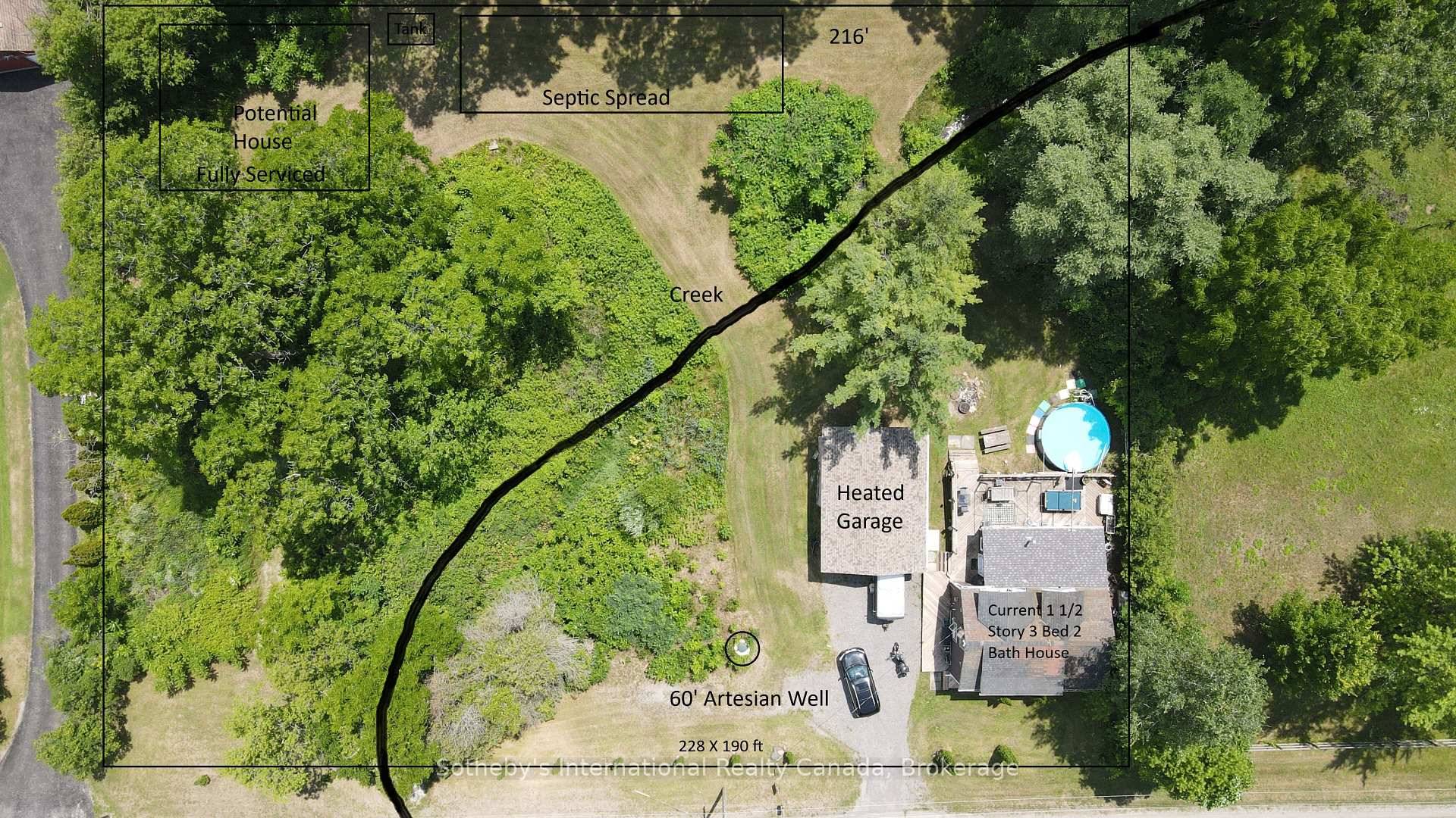 This near one acre property features a beautiful 3 bedroom home and a new heated 2 car garage.