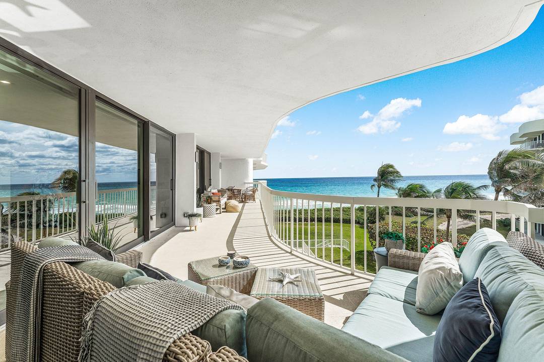 Sun filled ocean views from this completely renovated, spacious and pristine 2BR 2BA residence in the highly desirable Meridian, Palm Beach.