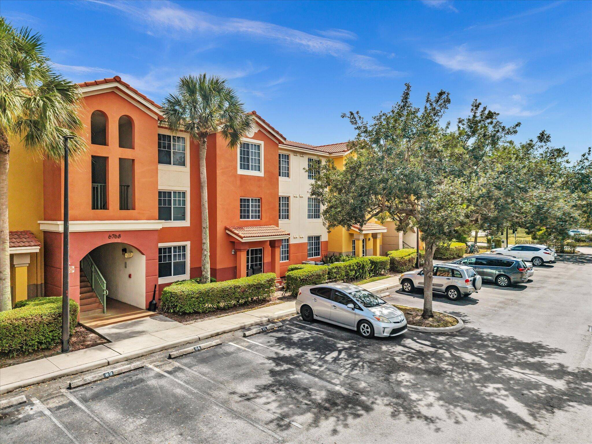 Top floor condo in a 3 story elevator building situated in a residential area of Boynton Beach.