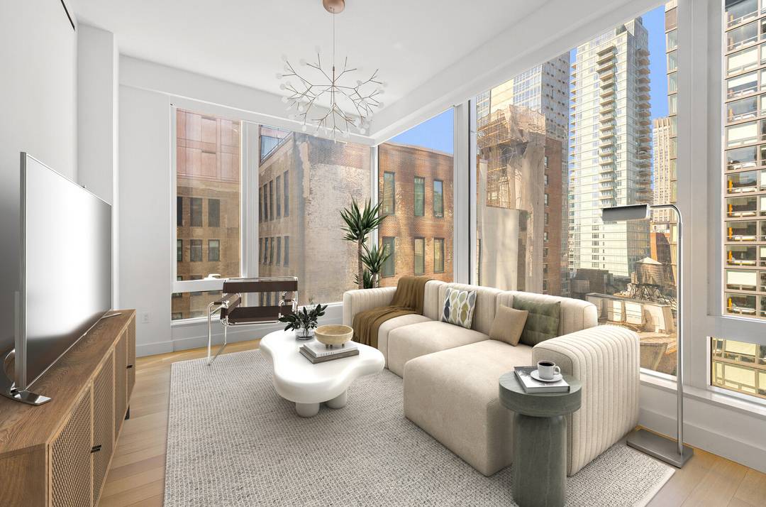 Introducing residence 19A at Madison House, a thoughtfully designed corner 1 bedroom, 1 bath home with sweeping skyline views in the heart of NoMad.