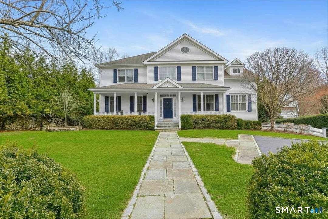 Located in Westport's coveted Greens Farms neighborhood, this light filled home is perfectly sited high and dry on a private park like acre with room for a pool and pool ...