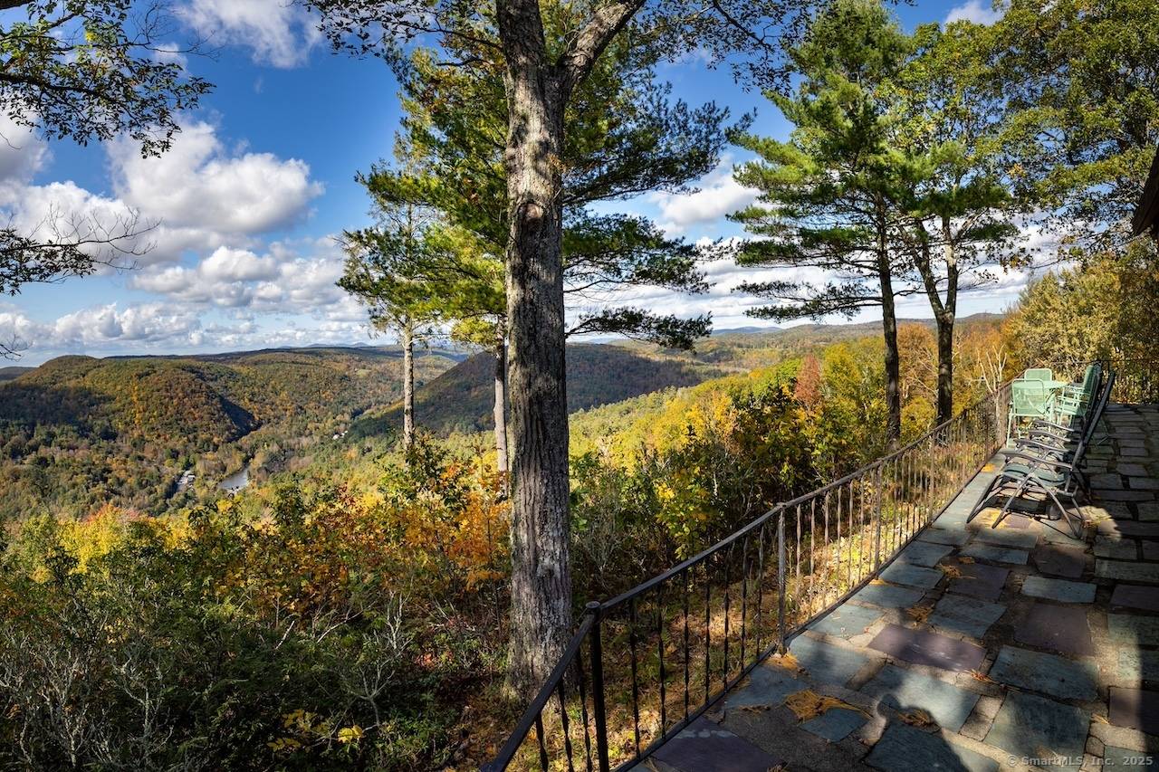 Perched high above the iconic West Cornwall Covered Bridge, this remarkable property offers some of the best views in Cornwall and possibly all of Litchfield County.