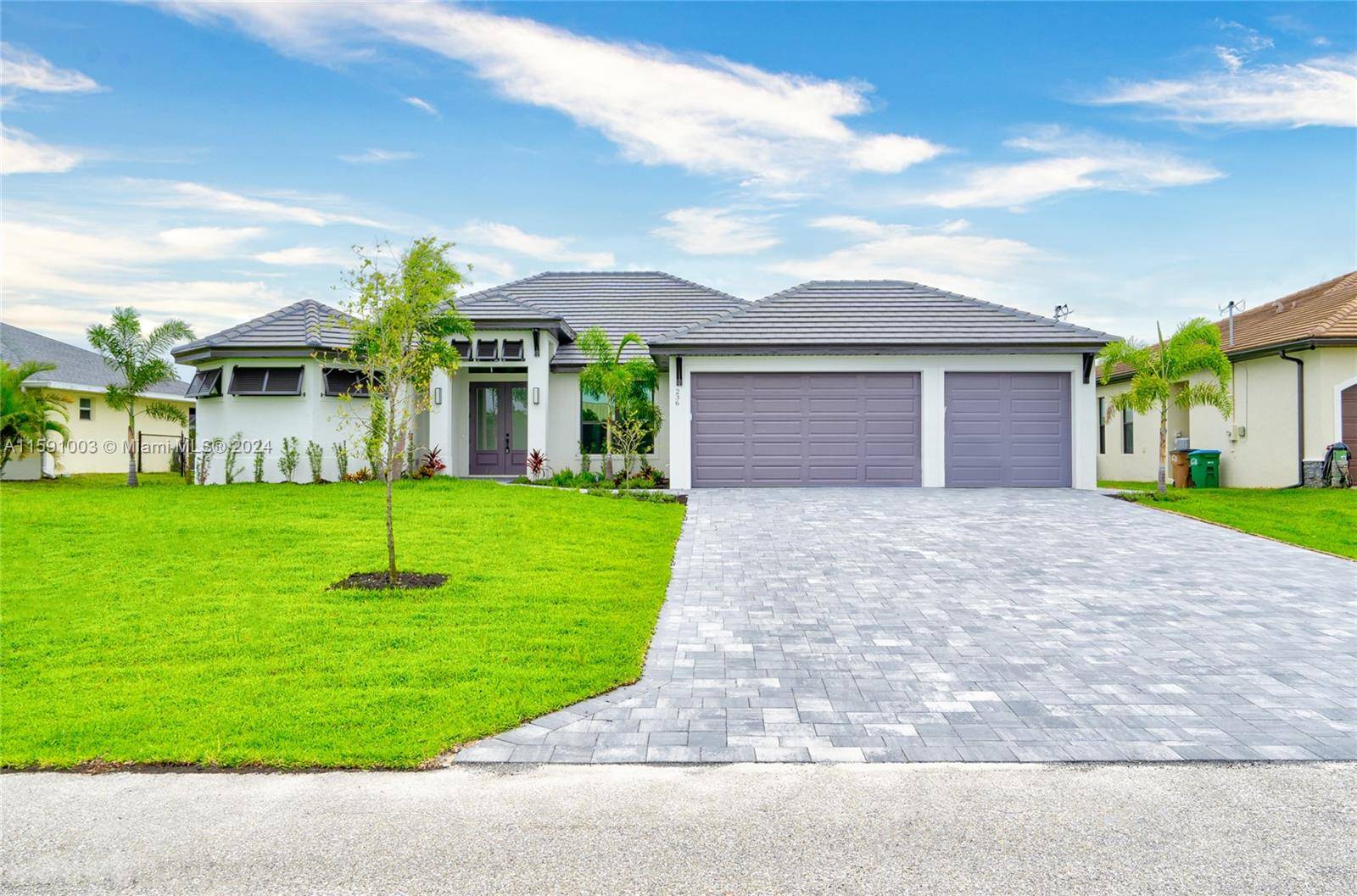Gulf access home. Western exposure, 3 bedrooms, 3 full baths, Den amp ; 3 car garage.