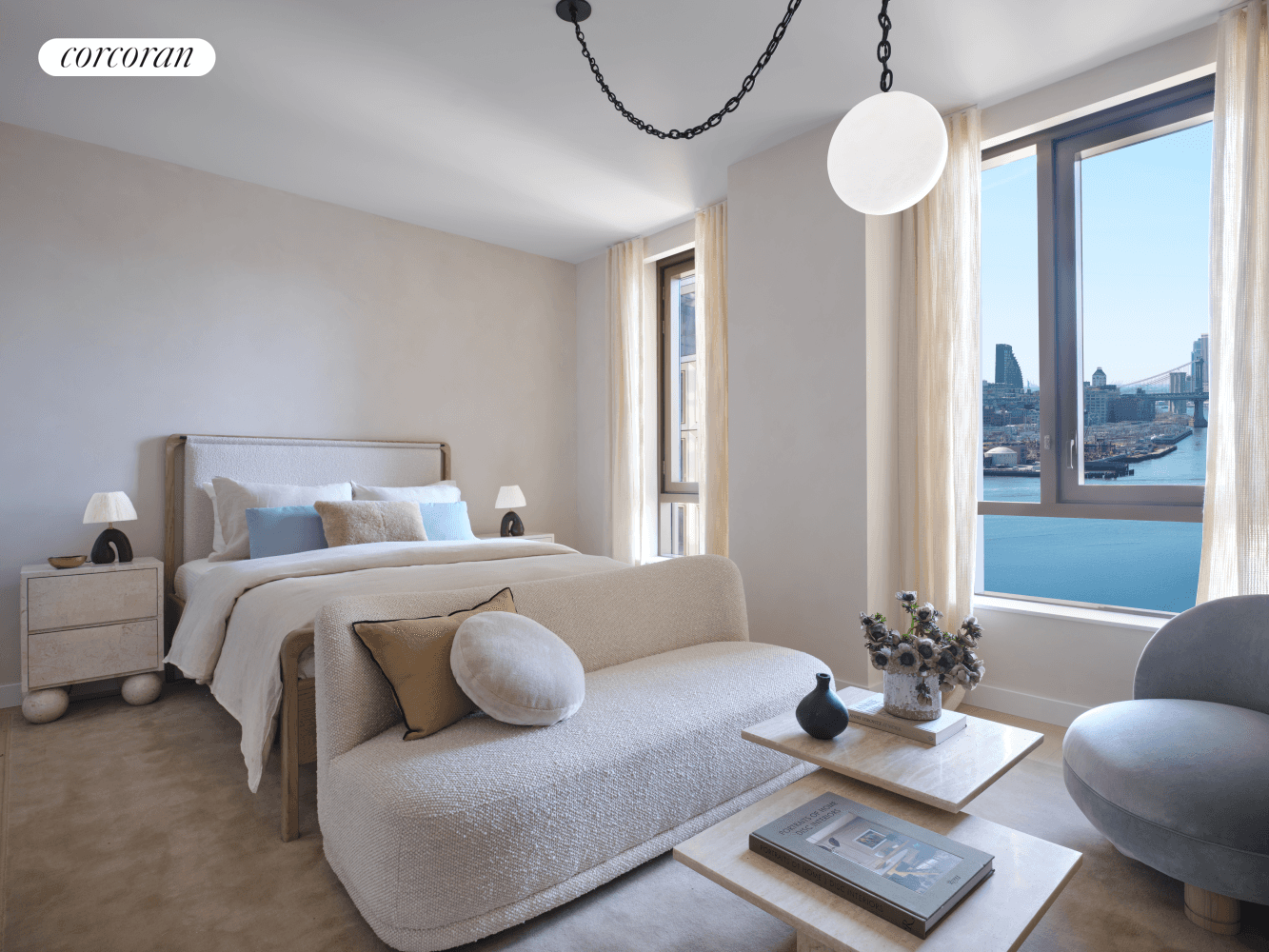 Spacious Studio Residence with natural lighting Introducing Williamsburg Wharf, a world class resort style living experience located on the East River waterfront in Williamsburg, Brooklyn.