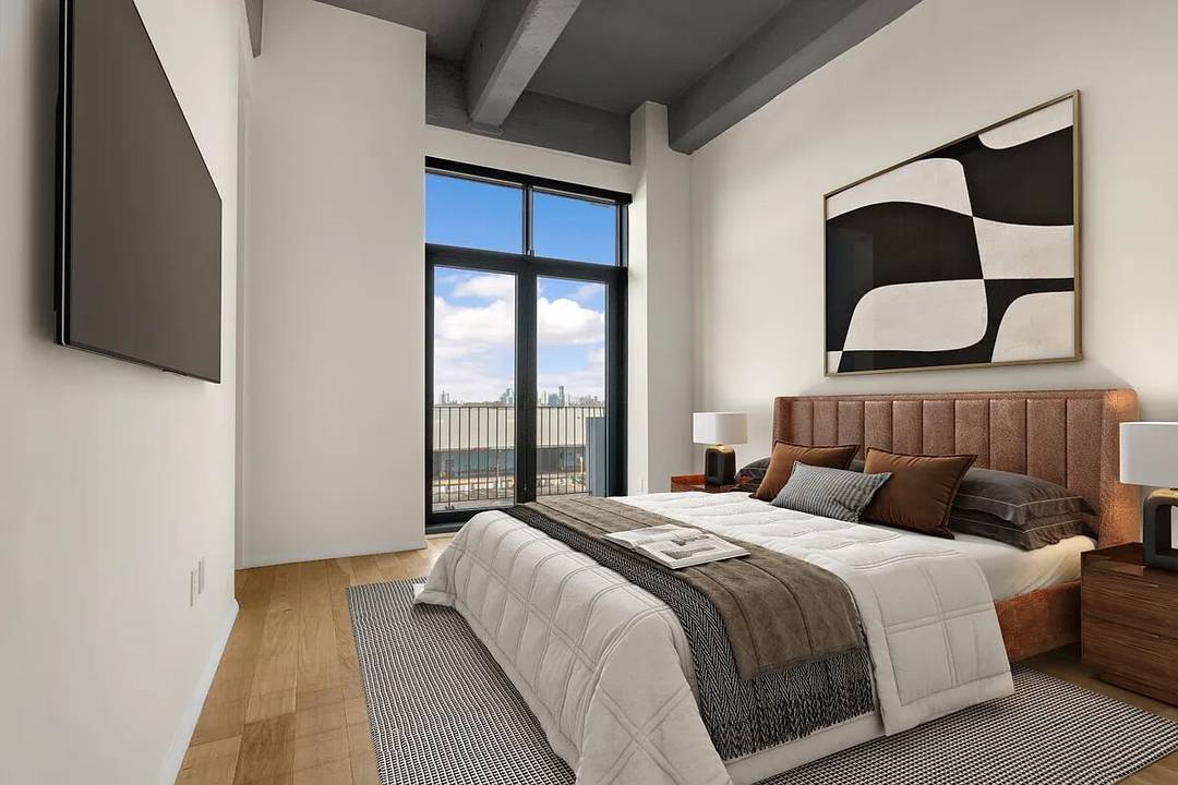 ONE BEDROOM LOFT WITH HOME OFFICE, TERRACE, TWO FULL BATHS 1400 SF Open Western Views, Sunsets, City, Harbor and Statue of Liberty !