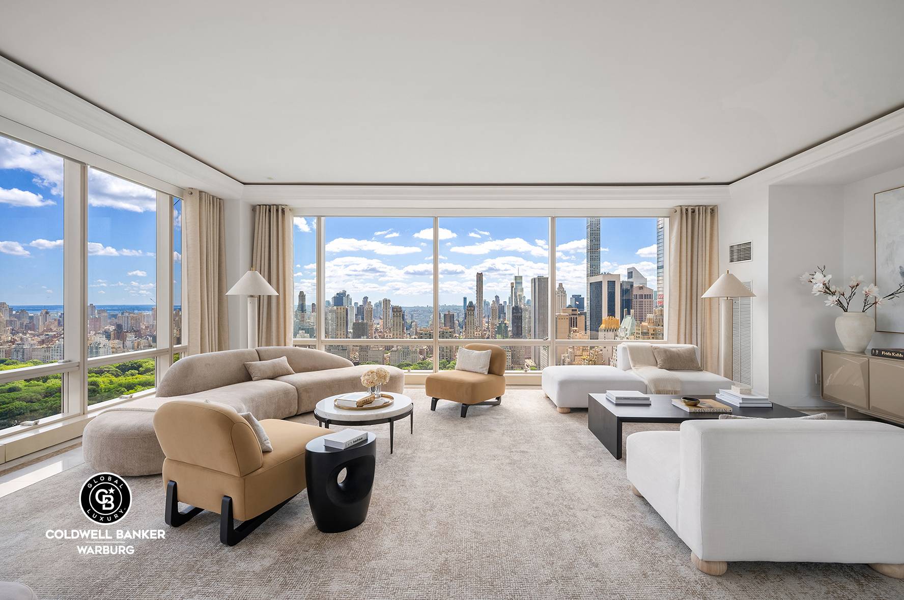 One Central Park West's 46A is a unique 4 Bedroom residence renovated to the highest standard in a premier white glove building across from Central Park, near Columbus Circle.