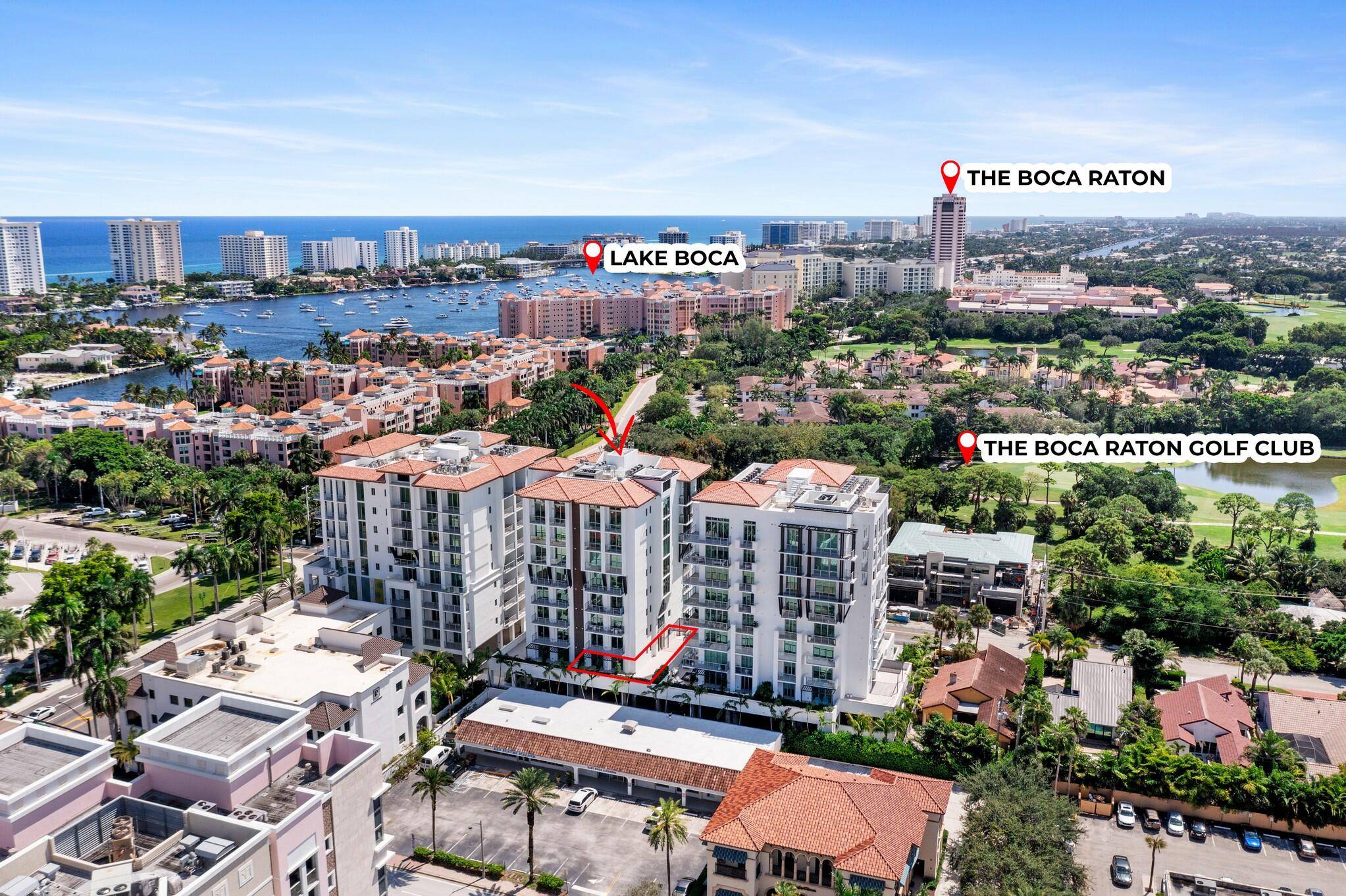 Welcome to this one of a kind, newly constructed luxury second floor villa in the heart of downtown Boca Raton.