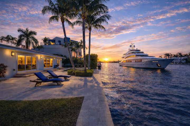 Welcome to 3018 NE 26th Street, a rare 100 foot direct Intracoastal point lot residence offering expansive water views, a private heated pool, and turnkey luxury in the Bayview school ...