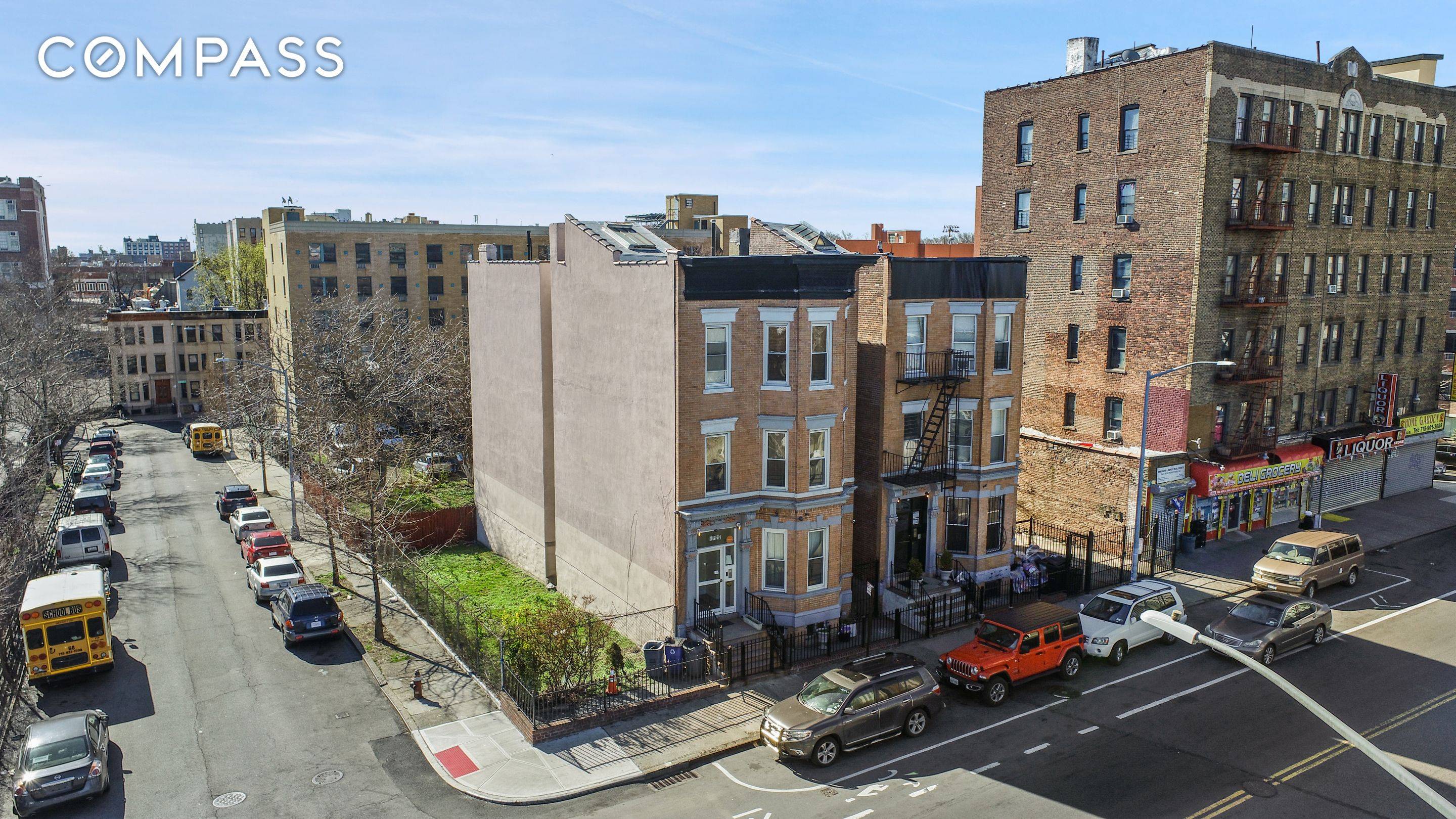 Two Multi family Townhouses side by side ; the lot size for each property is 41x120 and has R7 1 Zoning.
