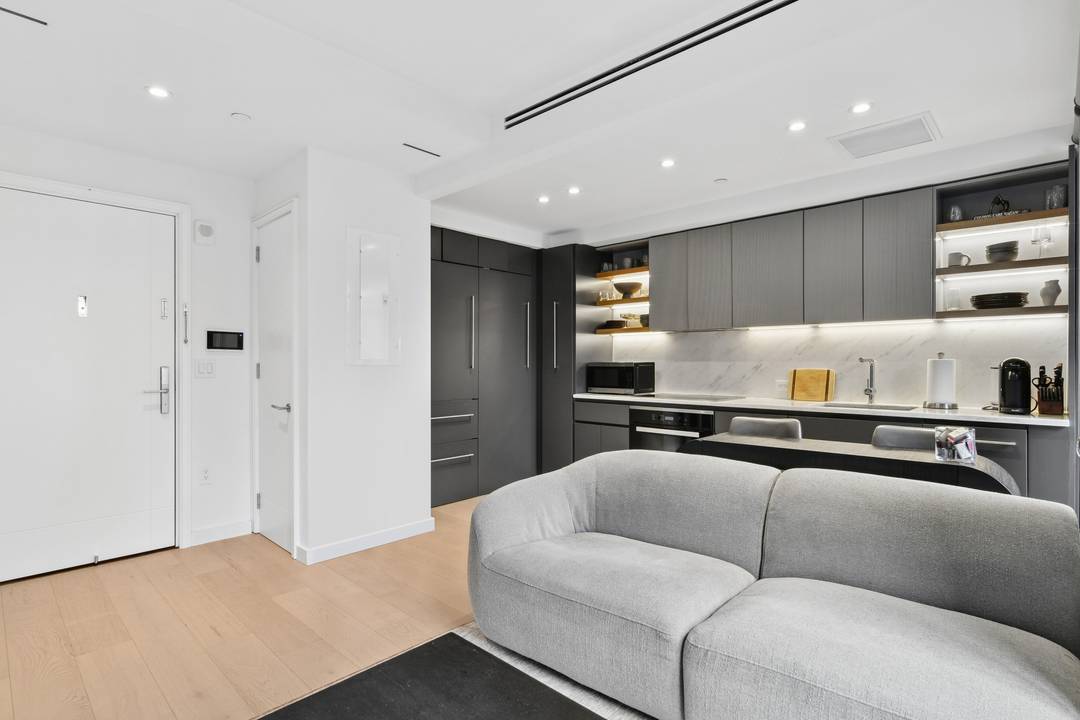Residence 4B is a thoughtfully designed one bedroom home with a private balcony, floor to ceiling windows, and open north and east exposures that bring in consistent natural light throughout ...