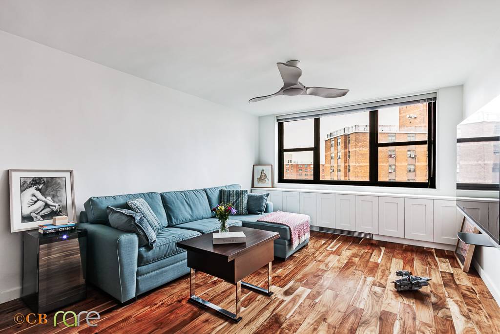 RARE opportunity to own a high floor, sun flooded corner 1BR with East River views !