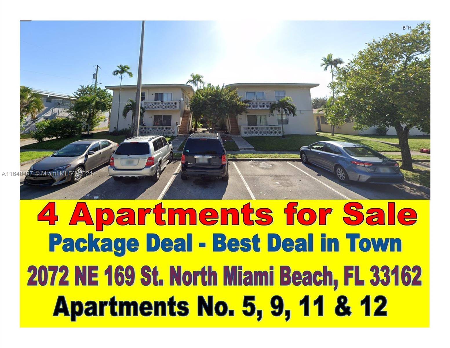Price Reduced. ! ! ! ! Fantastic Opportunity to Buy 4 Apartments in a Building that consisted of 12 Apartments.