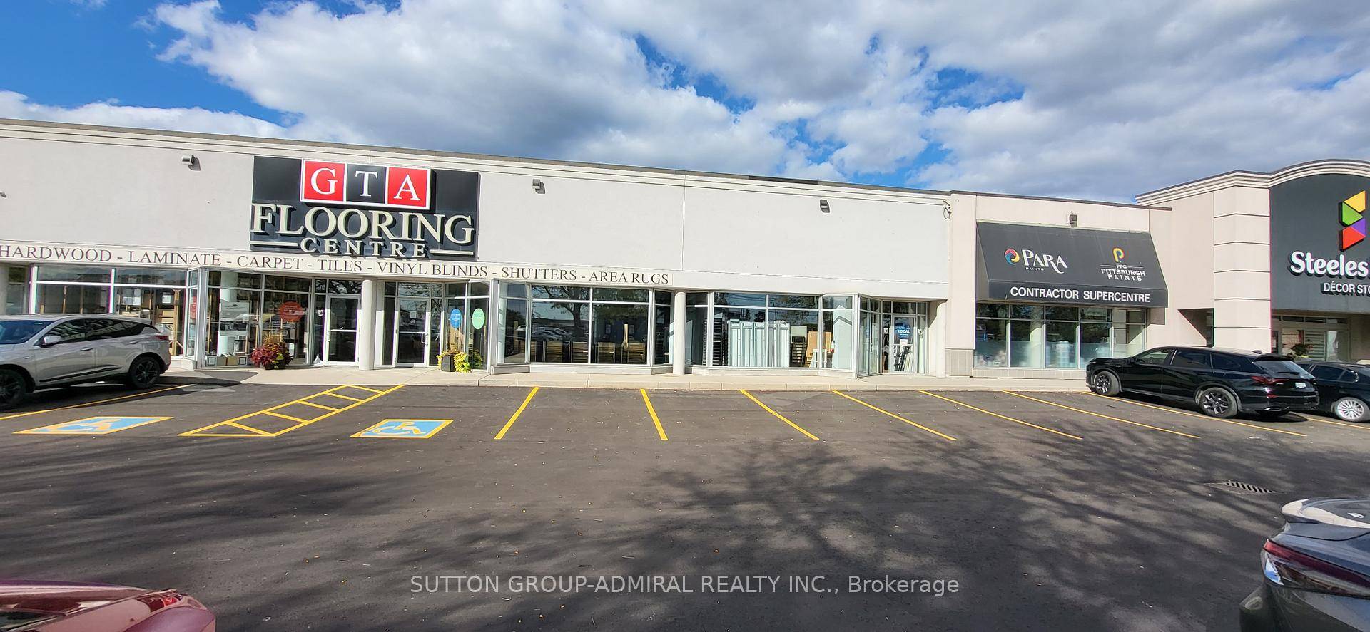 Fabulous Beautiful Steeles Retail Warehouse Space Renovated Finishes Stunning Warehouse Showroom Prime Exposure Great Frontage and Signage High Traffic Location Ample Free Surface Parking Next to Steeles Paint 20' Clearance ...