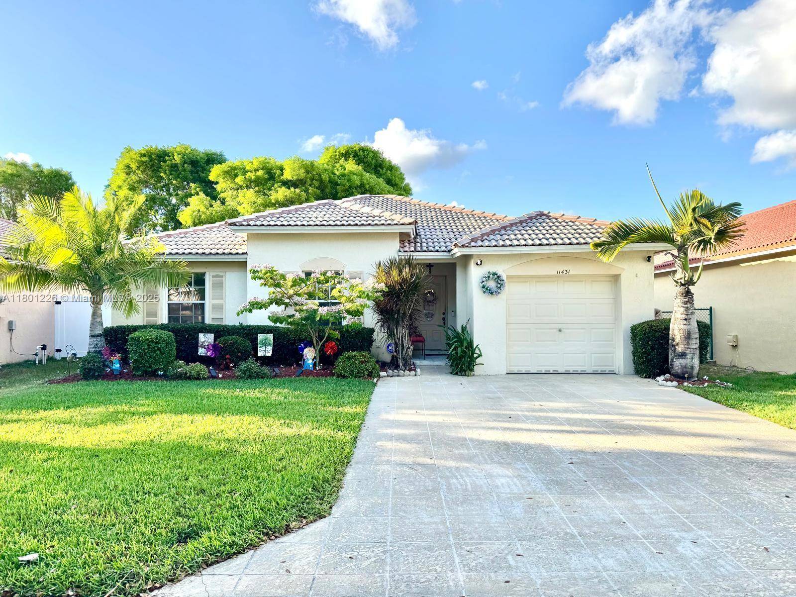 Beautiful 3 bedroom, 2 bath single story home located in the desirable gated community of Villages of Renaissance in Miramar.