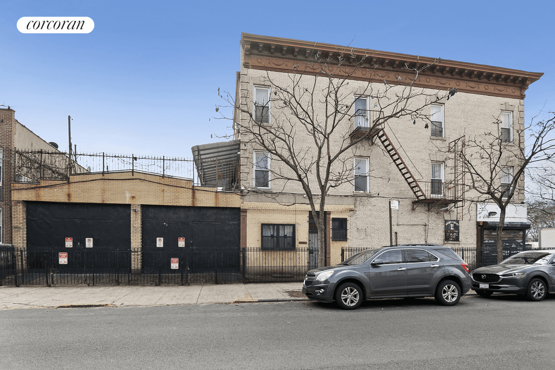 Prime Crown Heights corner mixed use building with 4 car garage located directly across the street from St John's Park providing high cap and or development potential.