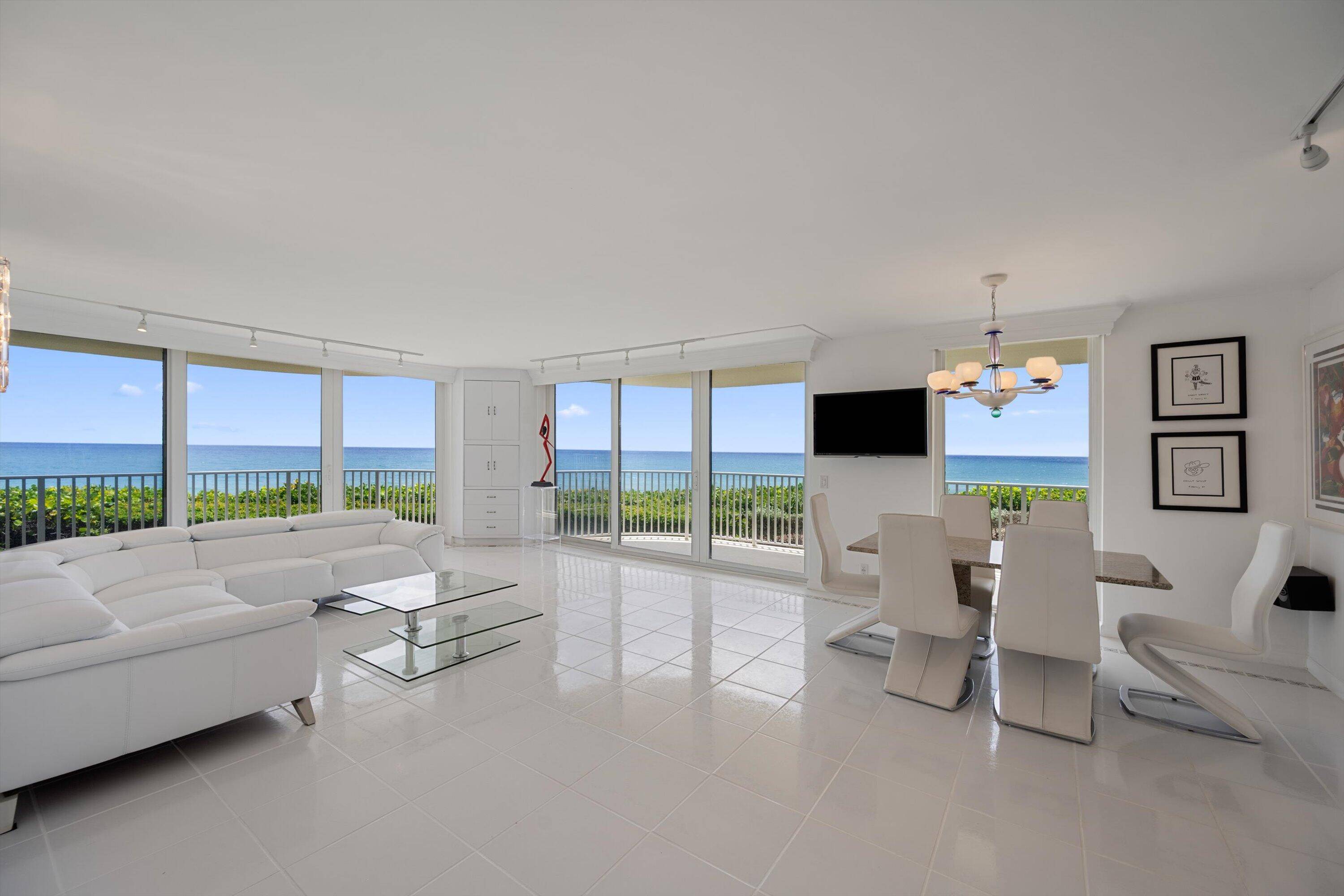 Enjoy panoramic ocean views from every room of this tastefully renovated contemporary 2BR, 2BA residence.
