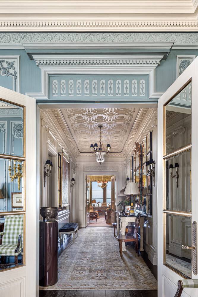 Versailles in the Sky. A rare European style estate high above Park Avenue, commanding sweeping 360 degree views.