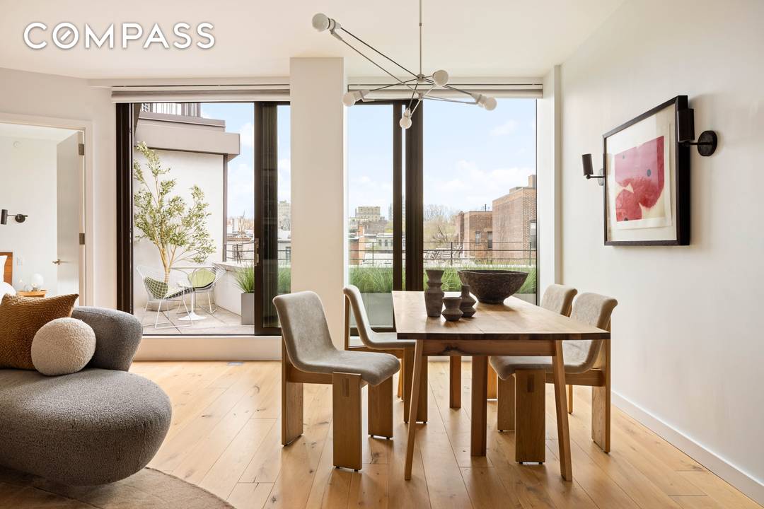 Penthouse G at 280 Saint Marks Avenue offers a rare combination of scale, design, and private outdoor living within a full service boutique condominium in the heart of Prospect Heights.