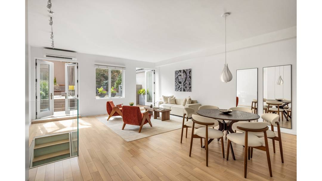 120 East 29th Street, a NoMad garden triplex residence, 1 2B, unfolds less like a typical apartment and more like a quiet, unexpected home within the city.