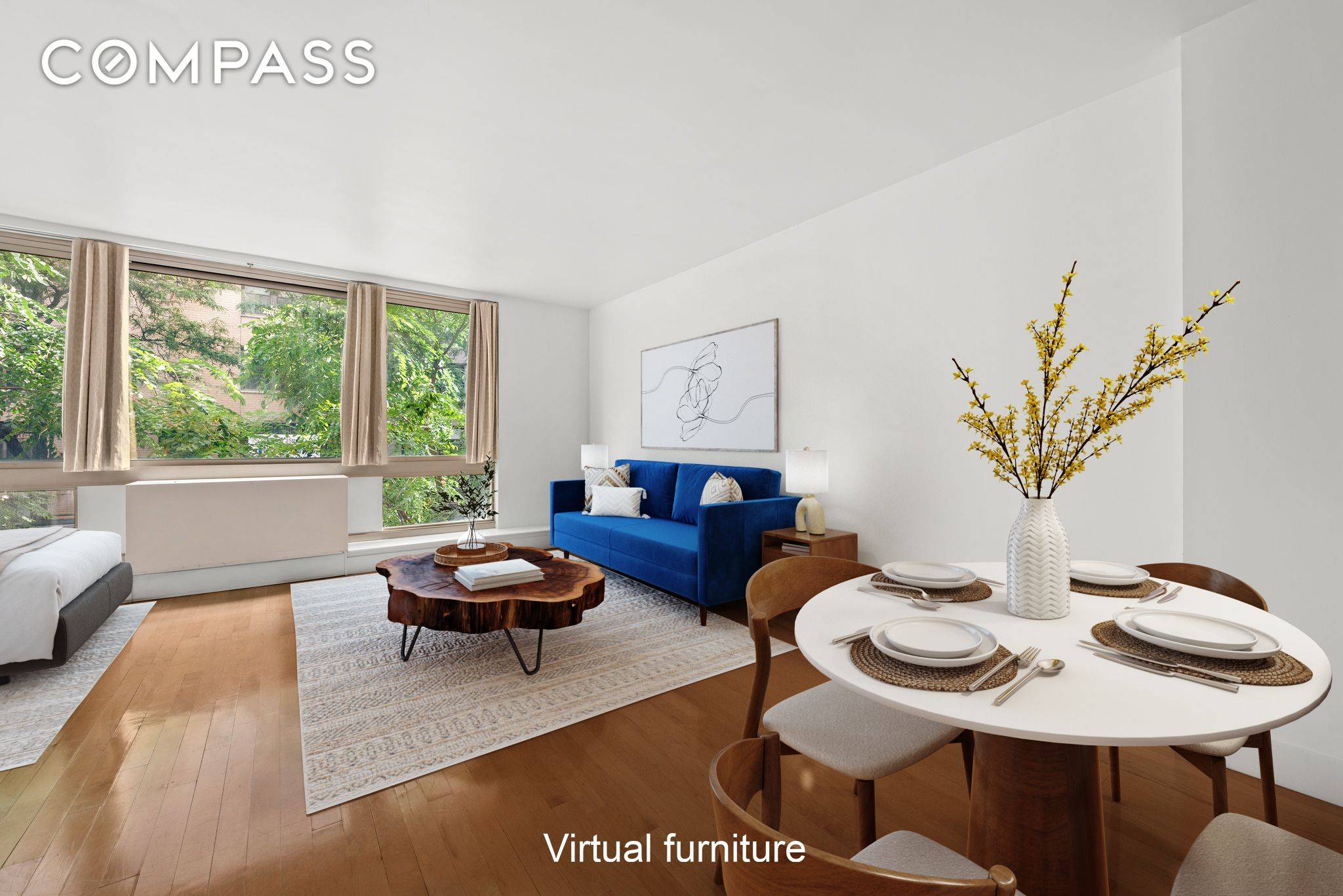 Spacious Alcove Studio with Rare In Unit Washer Dryer !