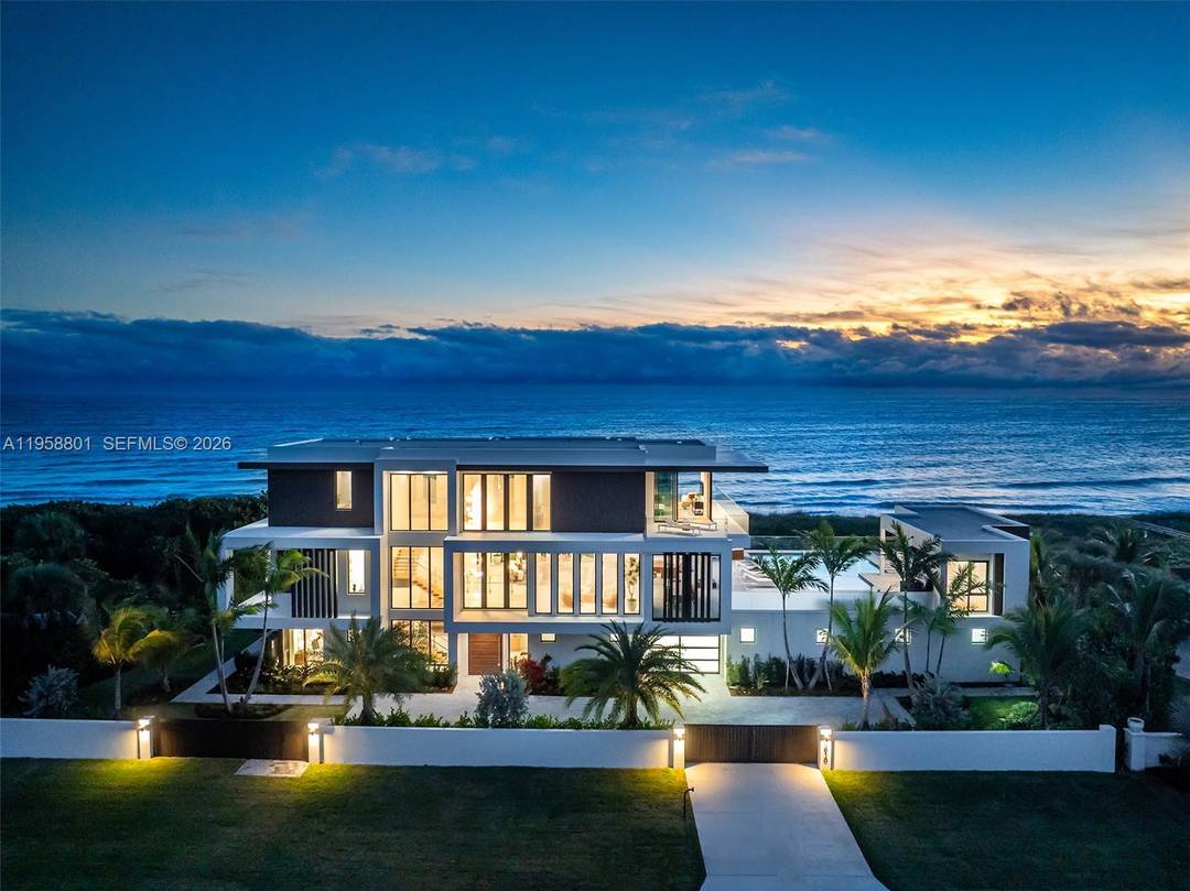 Just completed modern masterpiece on 170 direct ocean frontage.