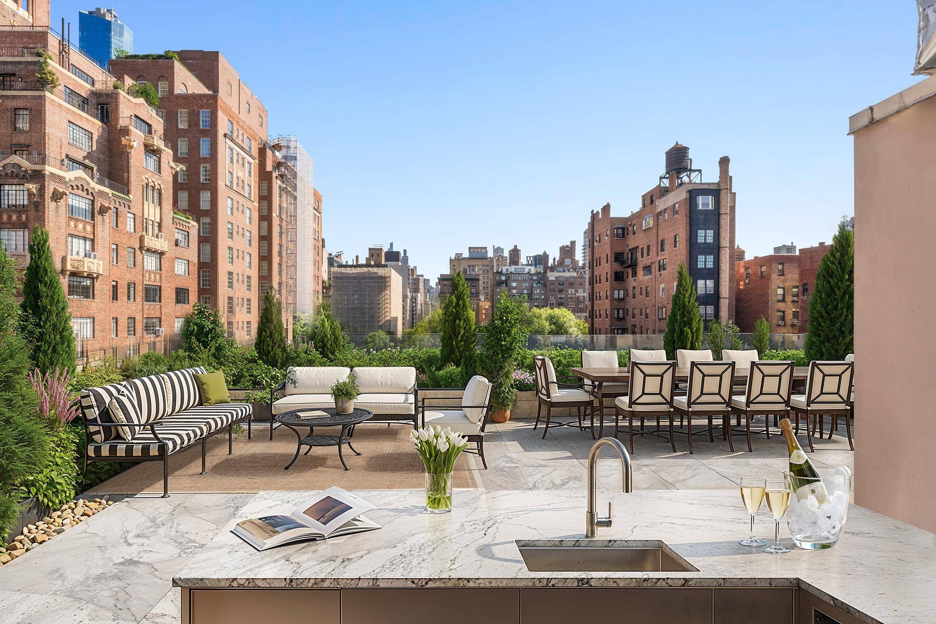 A Townhouse in the Sky Townhouse living, reimagined this three story, 6, 630 square foot penthouse with a breathtaking private rooftop terrace crowns the top of 78 Irving Place, an ...